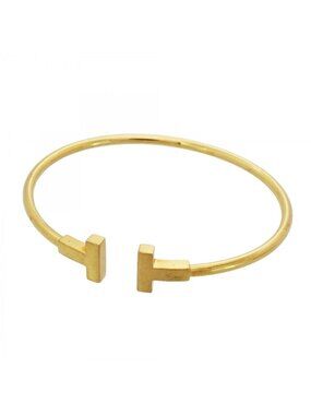 Tiffany & Co Bangle T Wire 18k Yellow Gold Bracelet